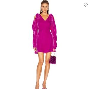 Les Reveries Pink Velvet Mini Dress Size 8 US NWT